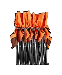 Hongge Vibrant 6 Seat Folding Team Bench 94.5 in with Backrest and Storage Pockets for Sports Events