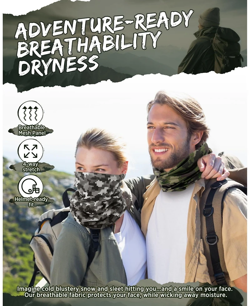 Piscifun 12 Pack Neck Gaiter Face Mask Uv Protection Breathable Outdoor Scarf