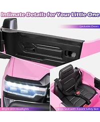 Hongge 12V Kids Ride-On Pickup Truck with Remote Control and Led Lights, 66 lbs, Ages 3-8