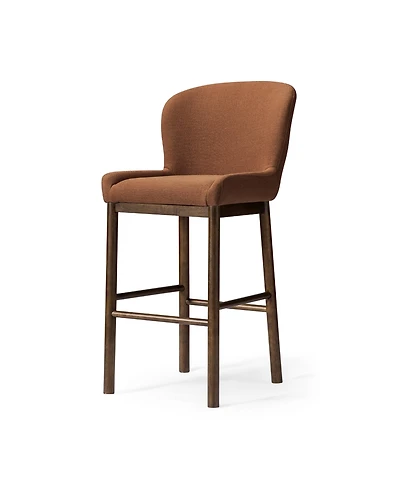 Maven Lane Gia Wingback Upholstered Kitchen Bar Stool with Back