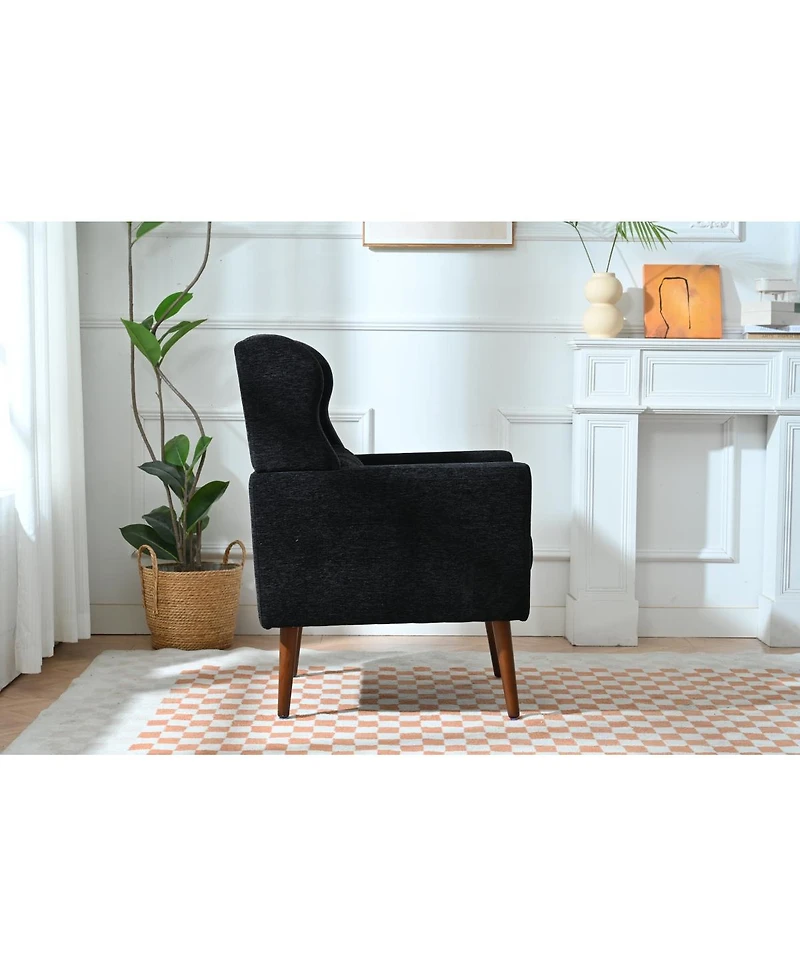 Streamdale Furniture Modern Chenille Accent Lounge Chair with Throw Pillow
