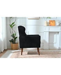 Streamdale Furniture Modern Chenille Accent Lounge Chair with Throw Pillow