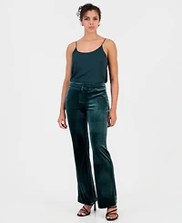 Bar Iii Women's Velvet Flare-Leg Pants, Macy's Exclusive