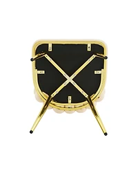 Streamdale Furniture Luxury Cream Bubble Tufted Swivel Chair with Metal Frame