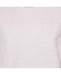 Pre-Owned Dries Van Noten Women's Corso Checkered Cotton Mock Neck Shirt