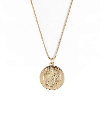 The M Jewelers Saint Michael Medal Necklace