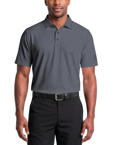 Pga Tour Men's Herringbone Jacquard Golf Polo Shirt