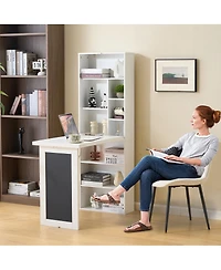 Streamdale Furniture Fold-out Wall Mount Convertible Writing Desk and Storage Cabinet