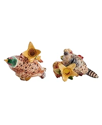 Fitz and Floyd Fall Harvest Pair of Pheasant Candleholders