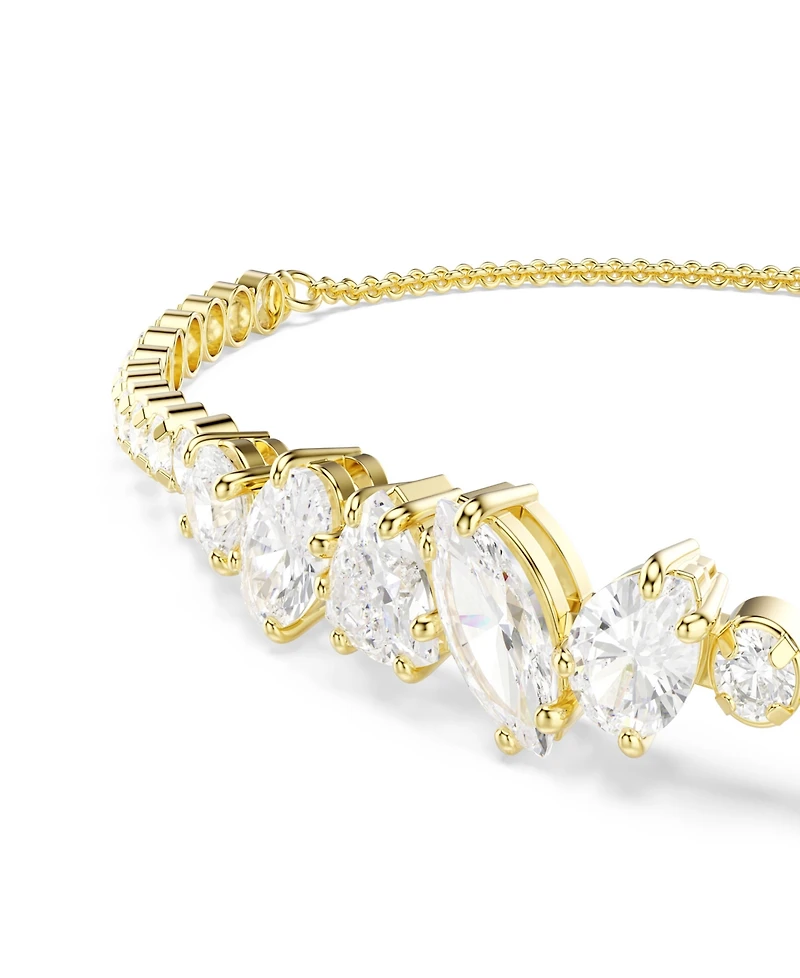 Swarovski Gold-Tone Plated White Crystal Bracelet