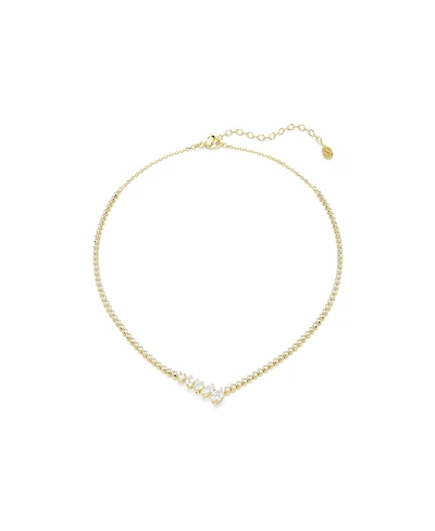 Swarovski Gold-Tone Plated White Crystal Necklace