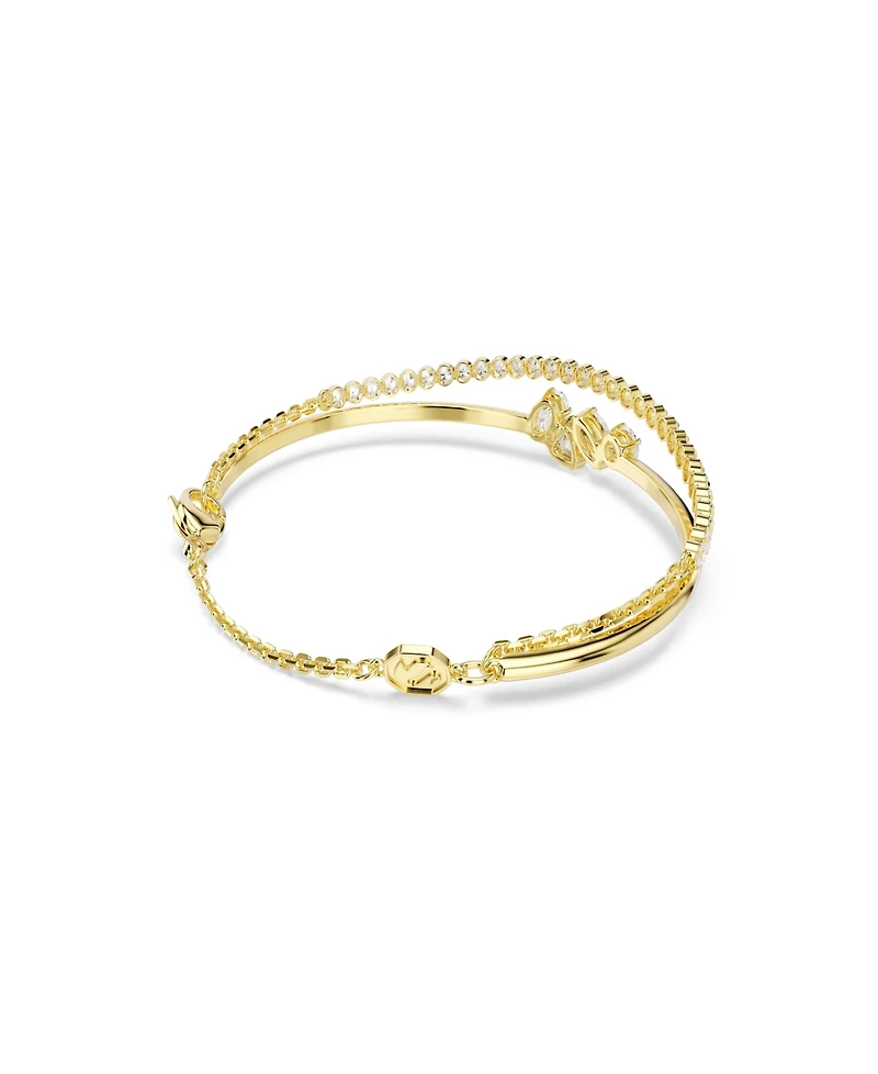 Swarovski Gold-Tone Plated White Crystal Bracelet