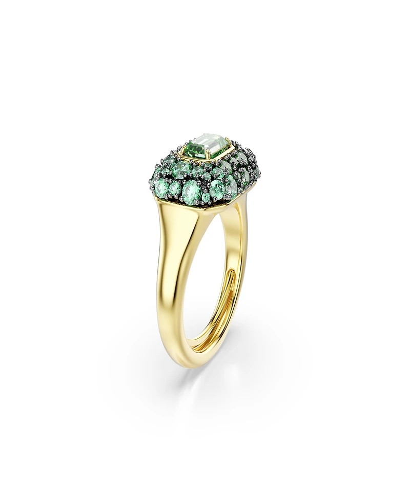 Swarovski Gold-Tone Plated Green Crystal Ring