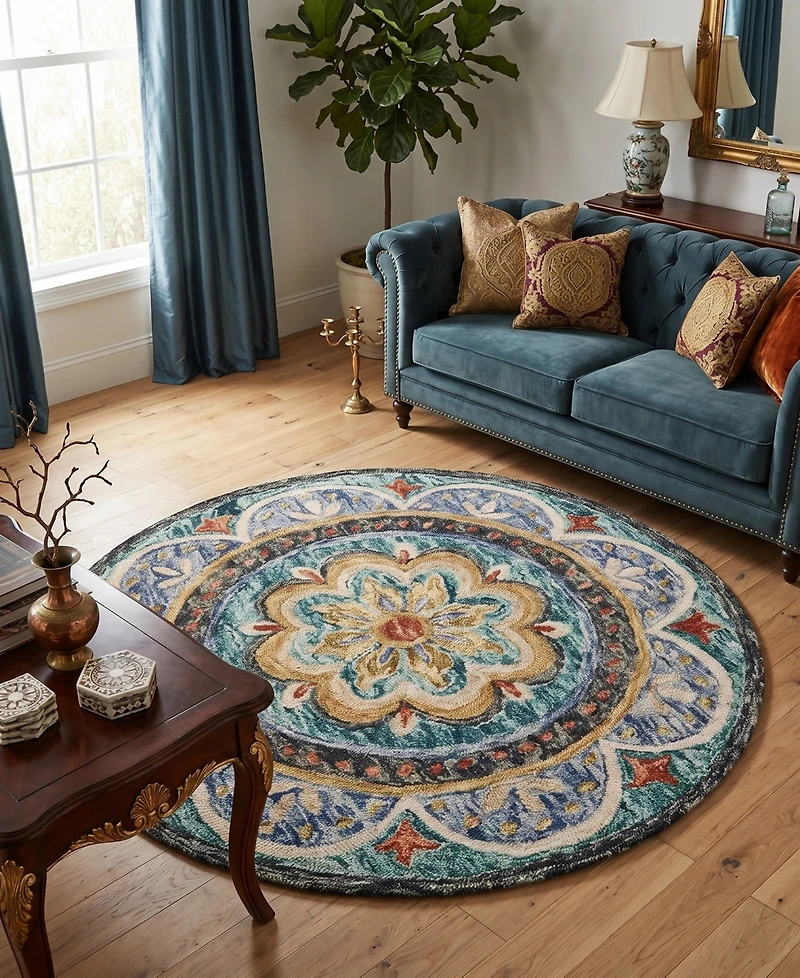 Lr Home Radiance Rdc-026 4' x 4' Round Area Rug