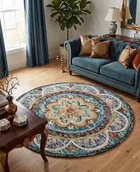 Lr Home Radiance Rdc-026 4' x 4' Round Area Rug