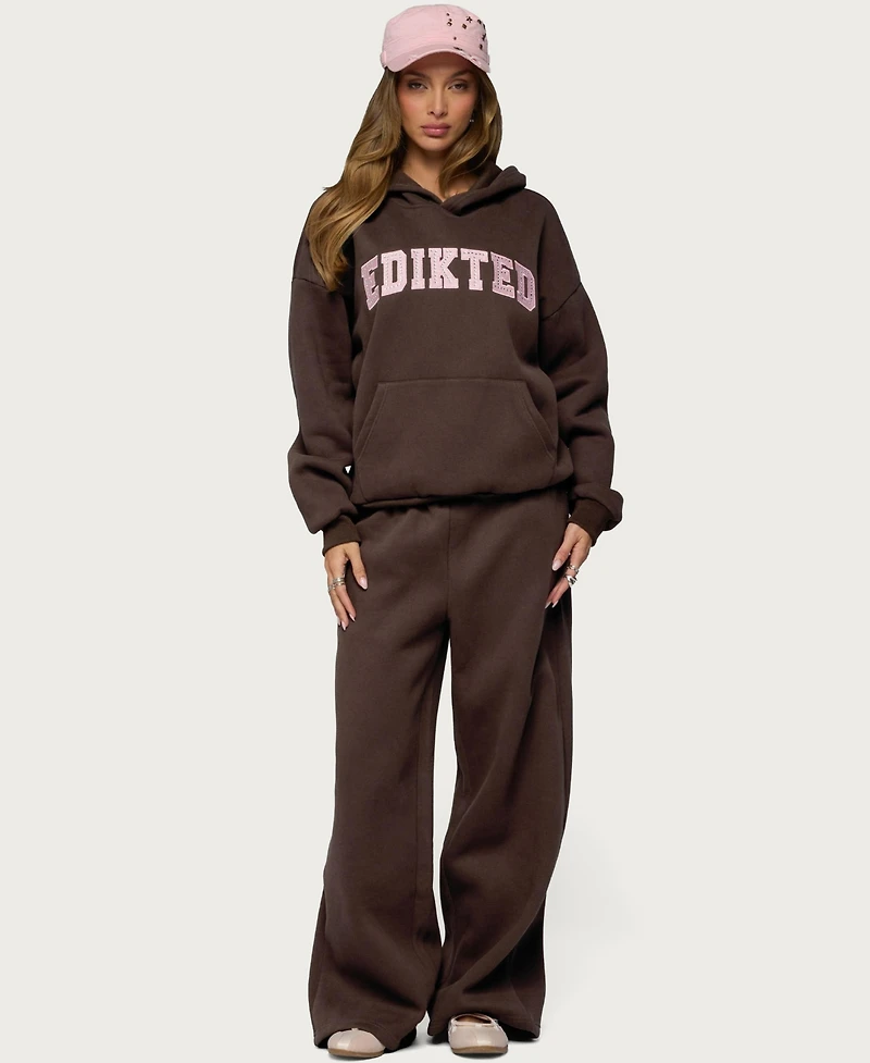 Edikted Women's Glow Rhinestone Sweatpants