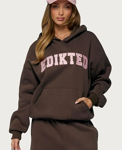 Edikted Women's Glow Rhinestone Hoodie