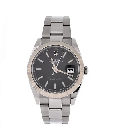 Pre-Owned Rolex Oyster Perpetual Datejust Automatic Watch in Stainless Steel and White Gold 41mm