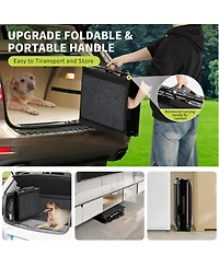 63 in Dog Ramp for Car Suv Truck, Foldable Non-Slip Aluminum Frame Pet Ramp for Large Dogs