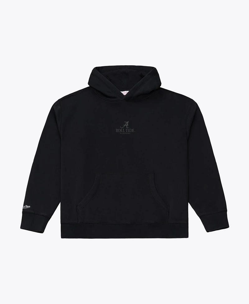 Mitchell & Ness Men's Black Alabama Crimson Tide Monochrome Icon Fleece Hoodie
