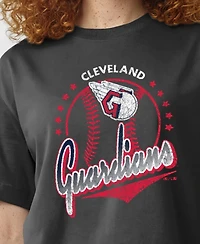 Champion Women's Cleveland Guardians Graphic Oversized-Fit T-Shirt