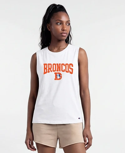 Champion Women's Denver Broncos Crewneck Muscle Tank Top