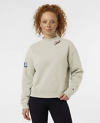 Champion Women's Colorado Avalanche Collar Script Triumph Relaxed-Fit Fleece Sweatshirt