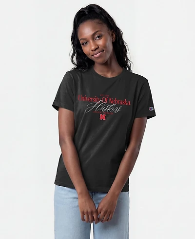 Champion Women's Nebraska Huskers Crewneck Short-Sleeve T-Shirt
