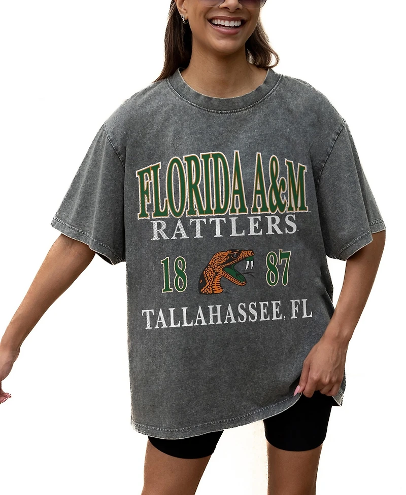 Gameday Couture Women's Gray Florida A M Rattlers Oversized Snow Wash T-Shirt