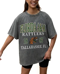 Gameday Couture Women's Gray Florida A M Rattlers Oversized Snow Wash T-Shirt