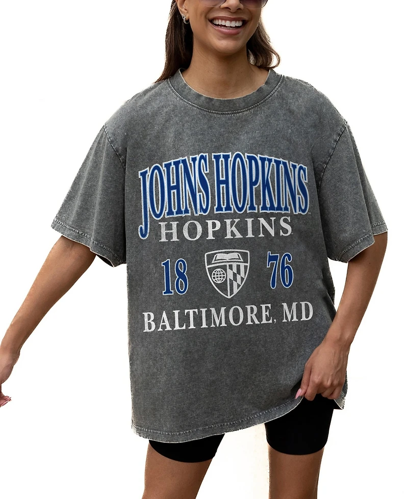 Gameday Couture Women's Gray Johns Hopkins Blue Jays Oversized Snow Wash T-Shirt