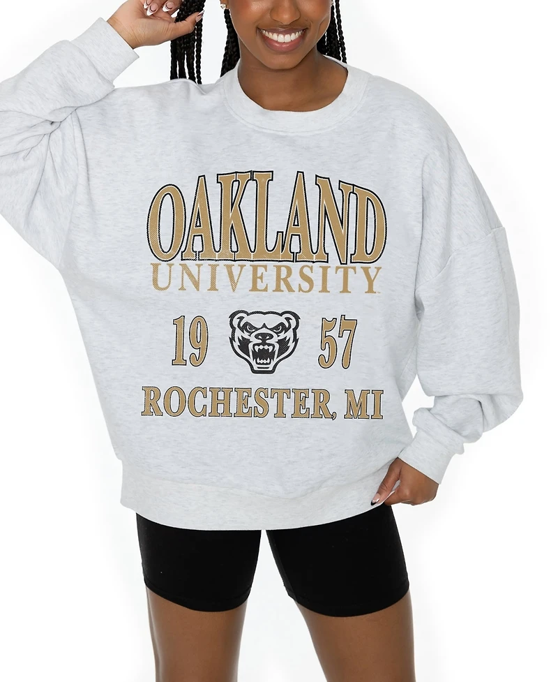 Gameday Couture Women's Oakland Golden Grizzlies Fleece-Graphic Pullover Sweatshirt