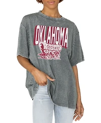 Gameday Couture Women's Gray Oklahoma Sooners Solid Defense Oversized T-Shirt