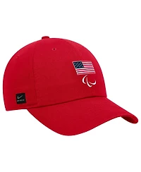 Nike Big Boys and Girls Red U.s. Paralympics Crest Logo Club Adjustable Hat