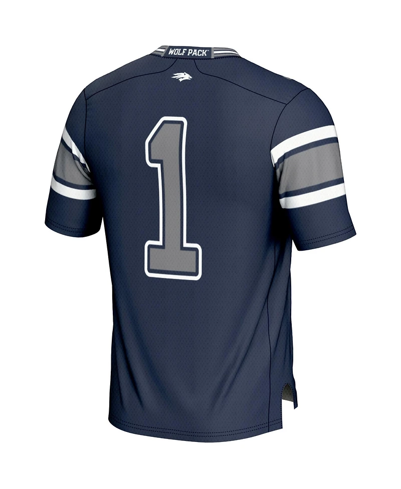 Gameday Greats Men's 1 Navy Nevada Wolf Pack Endzone Football Jersey