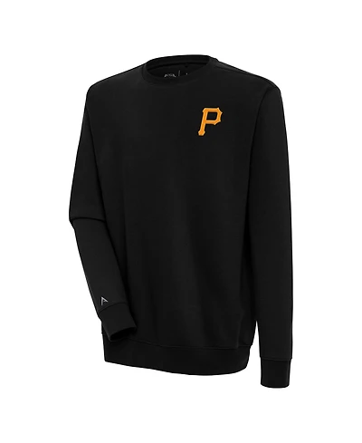 Antigua Men's Black Pittsburgh Pirates Victory Pullover Sweatshirt