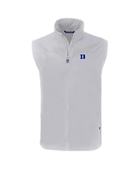 Cutter & Buck Men's Gray Duke Blue Devils Charter Full-Zip Vest