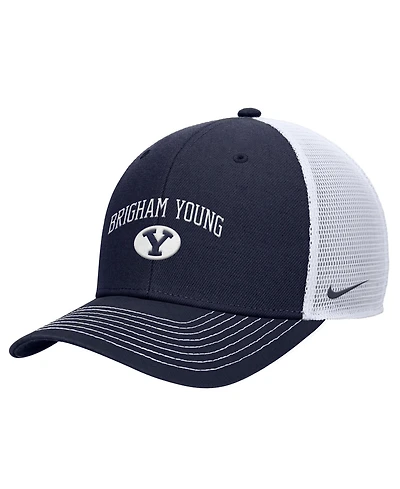 Nike Men's Navy Byu Cougars Rise Adjustable Trucker Hat