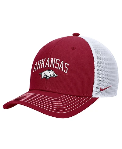 Nike Men's Cardinal Arkansas Razorbacks Rise Adjustable Trucker Hat