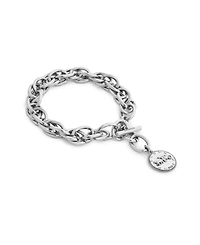 Coach Antique Silver Heritage Twist Link Bracelet