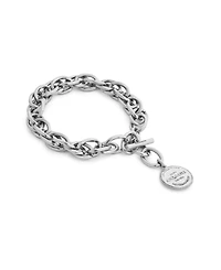 Coach Antique Silver Heritage Twist Link Bracelet