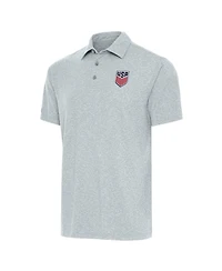 Antigua Men's Heather Gray Usmnt Par 3 Polo Shirt