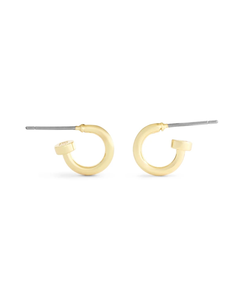 Coach Gold Classic Mini Huggie Hoop Earrings