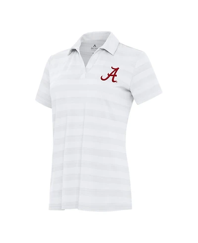 Antigua Women's White Alabama Crimson Tide Tunnel Polo Shirt