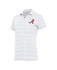 Antigua Women's White Alabama Crimson Tide Tunnel Polo Shirt