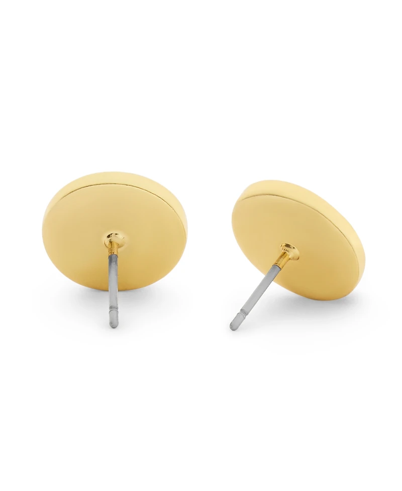 Coach Gold Heritage Signature Coin Stud Earrings