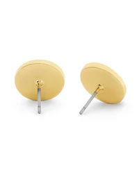 Coach Gold Heritage Signature Coin Stud Earrings