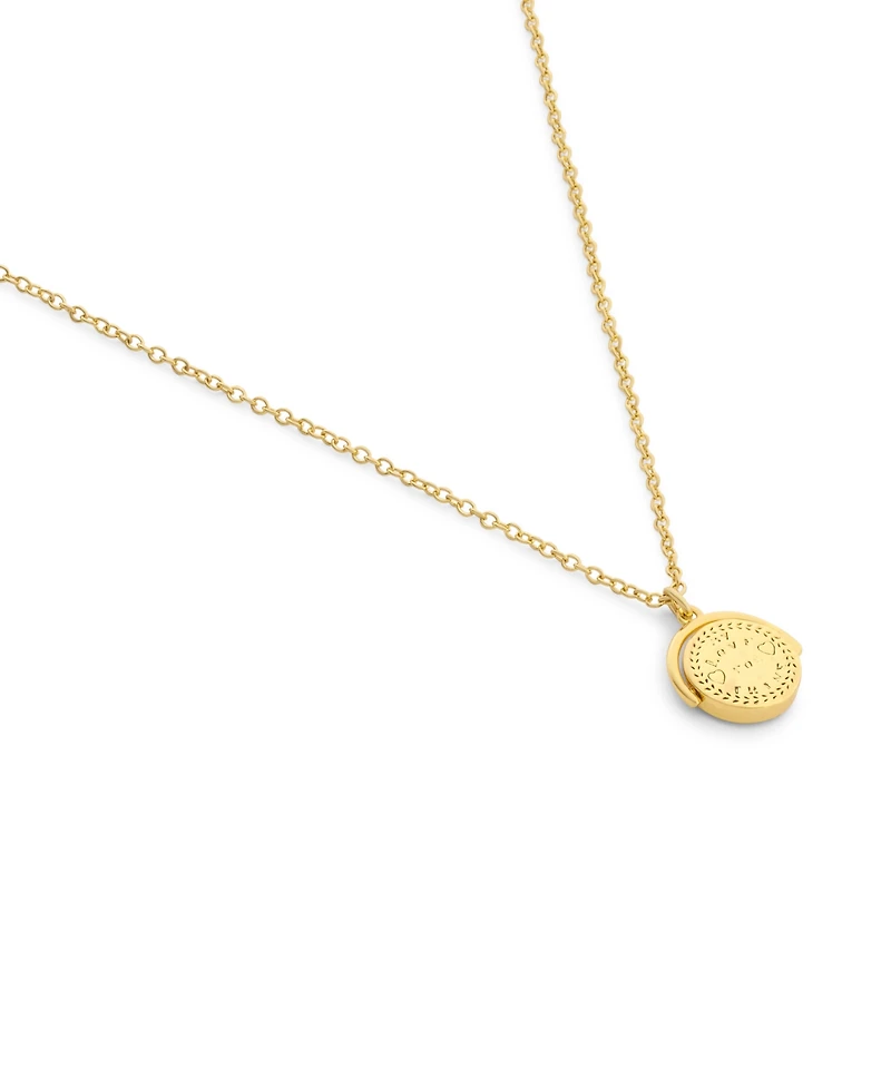 Coach Gold Heritage Coin Spinner Pendant Necklace