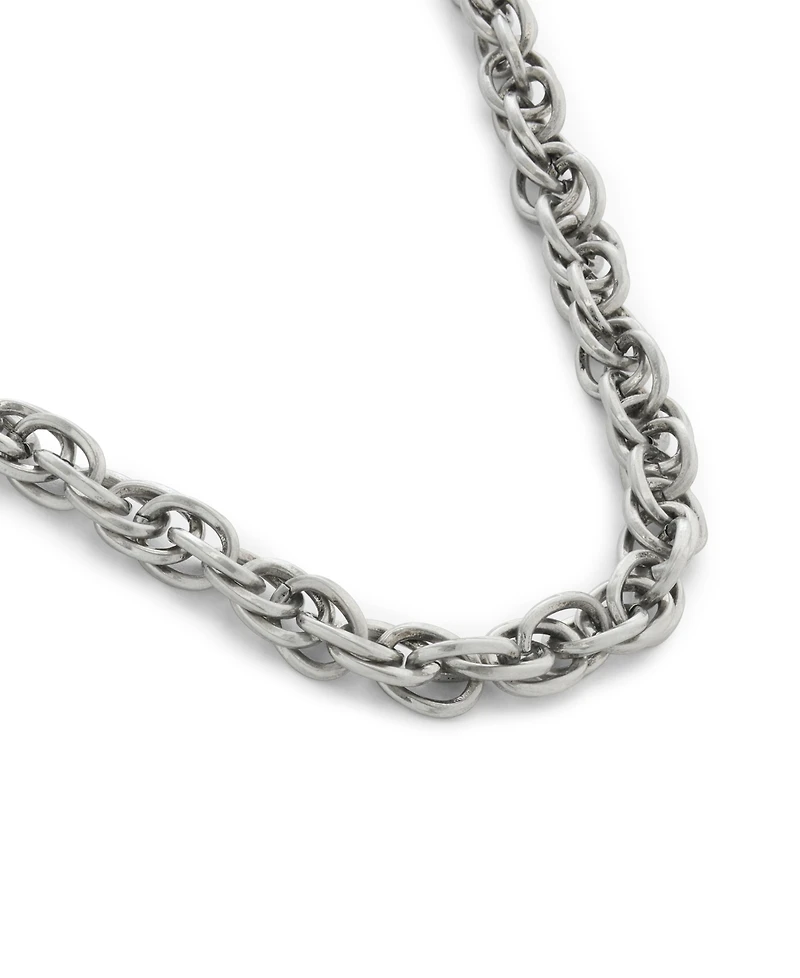 Coach Silver Heritage Twist Link Collar Necklace