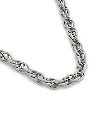 Coach Silver Heritage Twist Link Collar Necklace